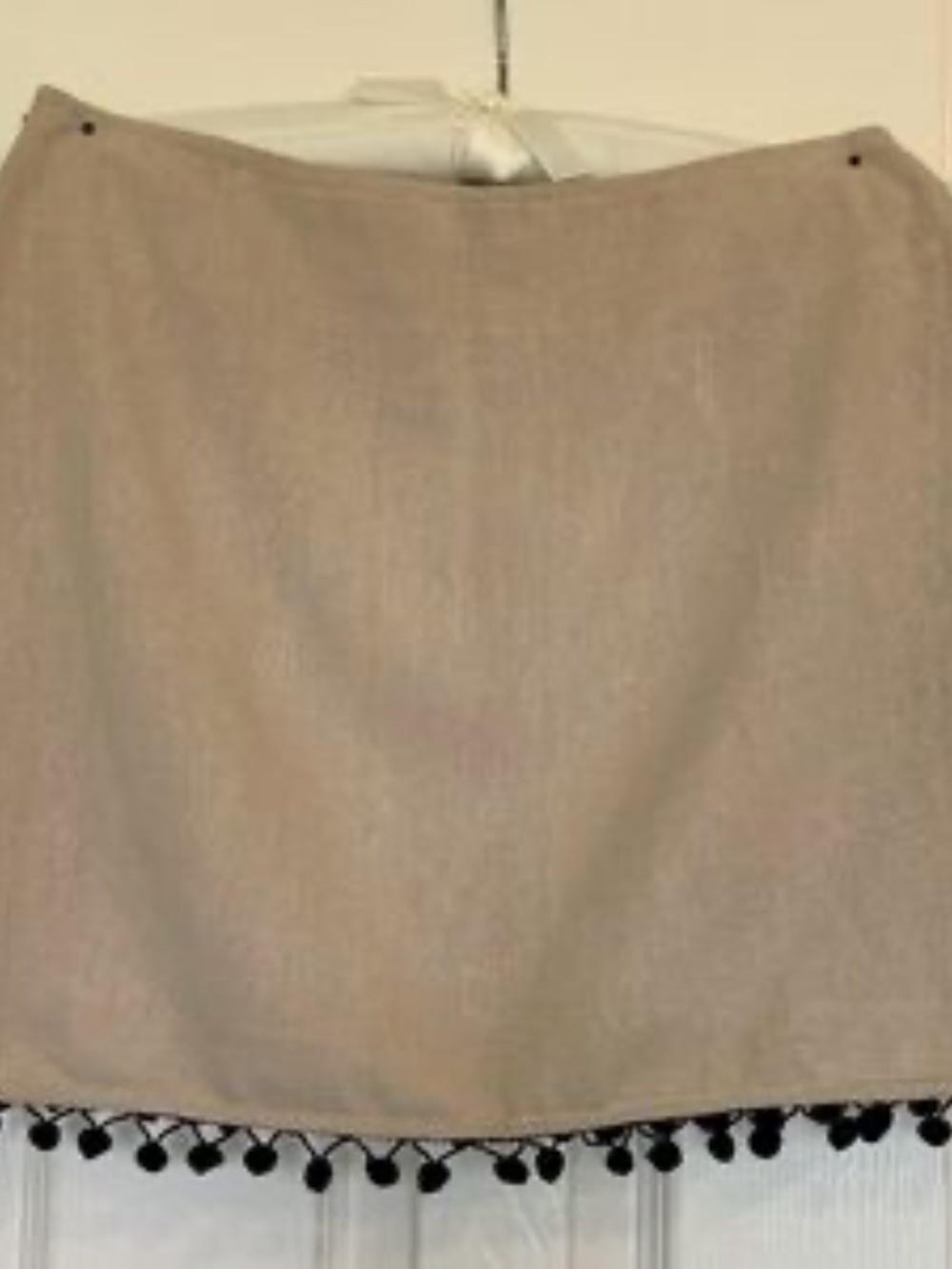 Embroidered Cream Skirt Green Birds Floral Topical Pom Pom Detail Umgee Small - Picture 5 of 7